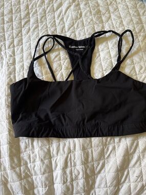 Outdoor Voices Black Strappy Low-Impact Sports Bra